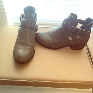 JustFab ankle booties, low heel